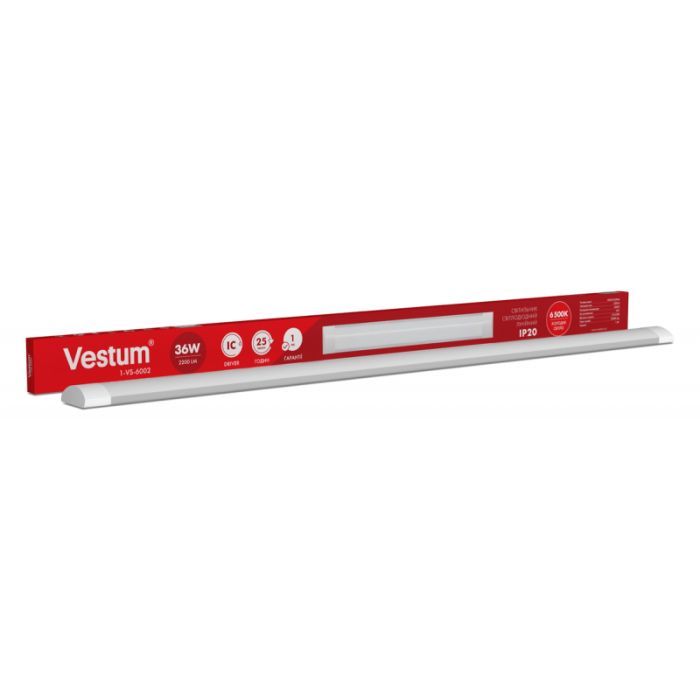 Светильник Vestum LED 1,2м 36W 6500K 220V IP20 Фото
