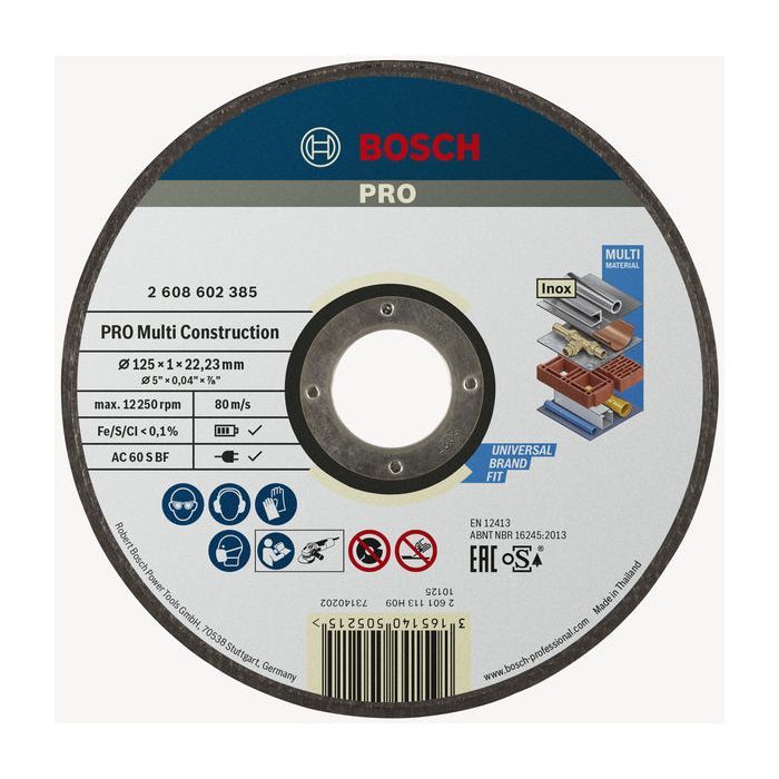 Круг отрезной Bosch Rapido Multi Construction 125x1мм Фото