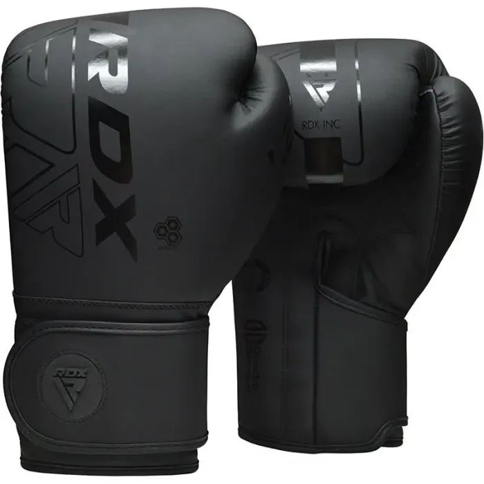 Боксерские перчатки RDX F6 Kara Matte Black 14 унцій Фото