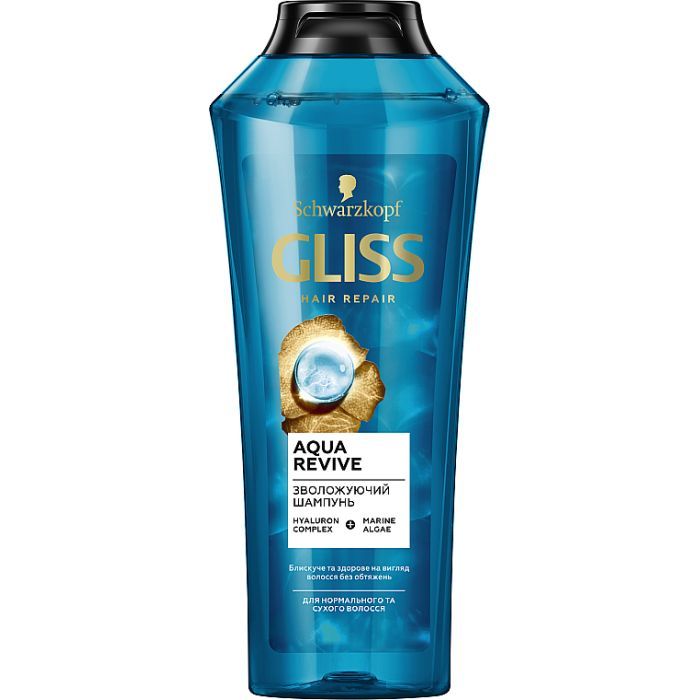 Шампунь Gliss Aqua Revive Moisturizing Shampoo 400 мл Фото