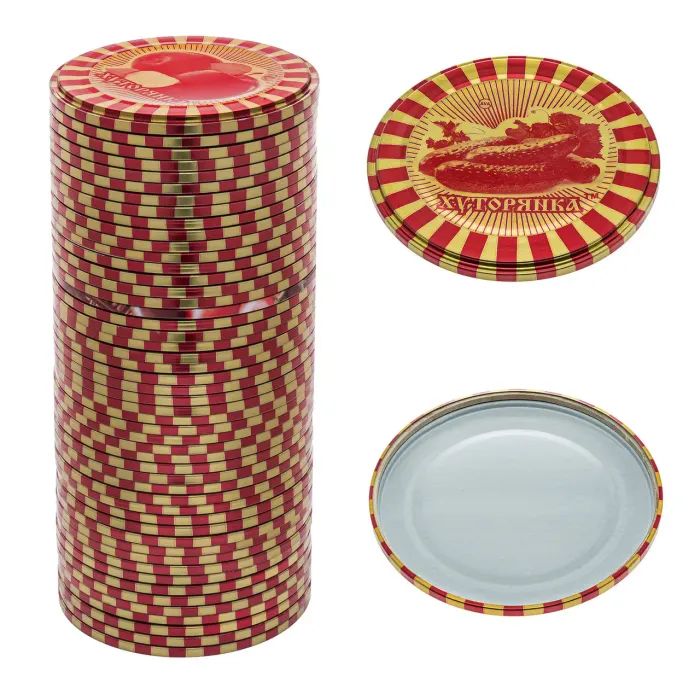 Крышка для банки Хуторянка закаточна 50 шт Фото