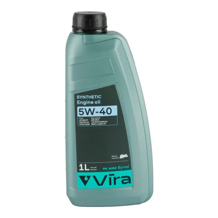 Моторное масло VIRA Synthetic 5W-40 1 л Фото