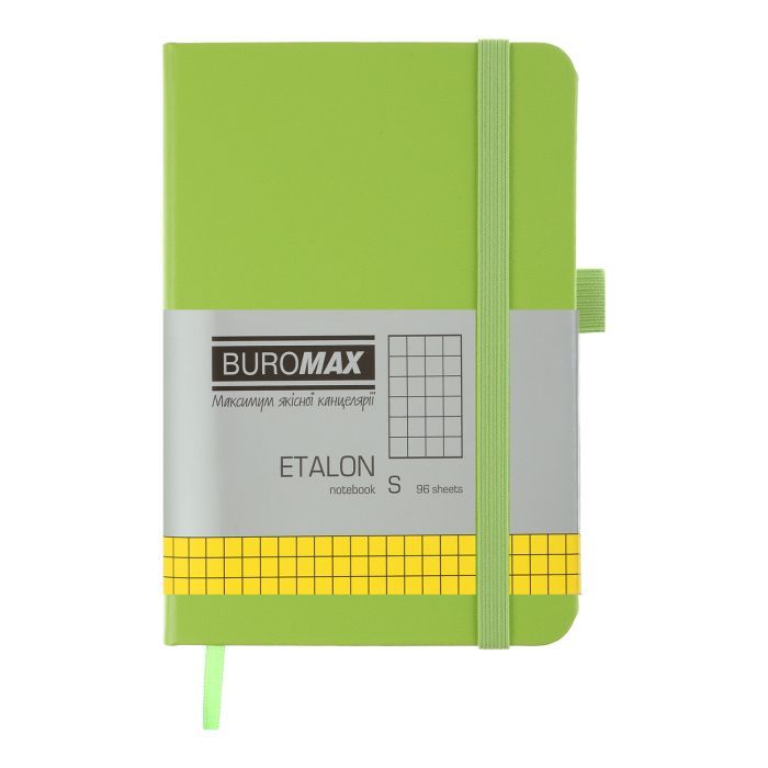 Книга записная Buromax ETALON 95х140, 96 аркушів клітинка салатовий Фото