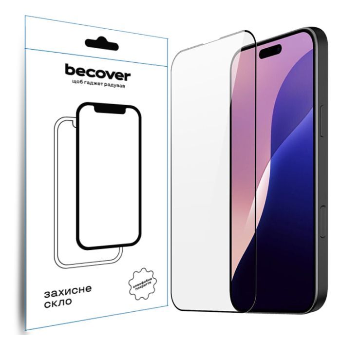 Стекло защитное BeCover Apple iPhone 16 Pro Max Black Фото