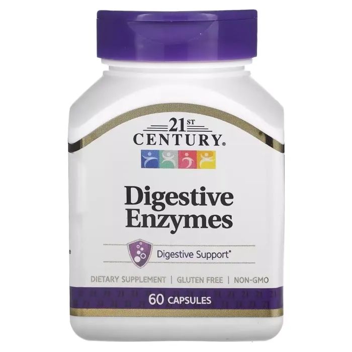 Витамин 21st Century Травні ферменти, Digestive Enzymes, 60 капсул Фото