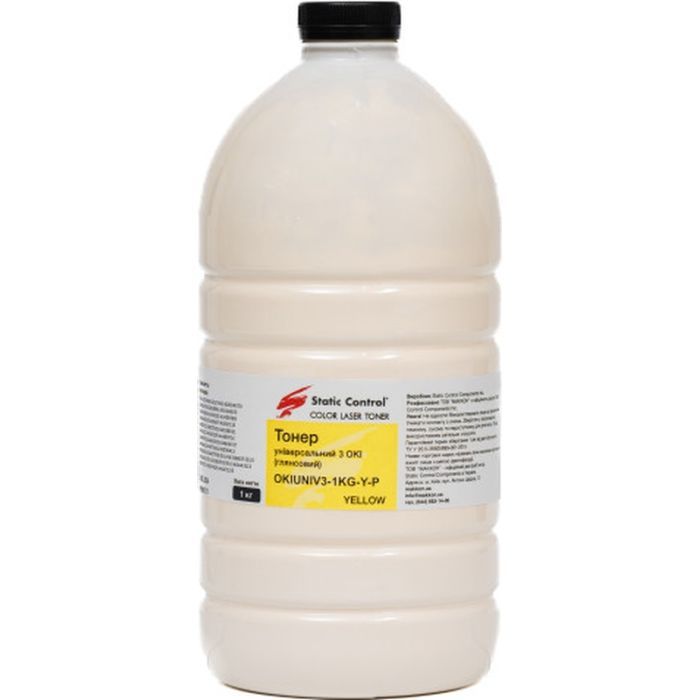 Тонер Static Control Okidata 3 (Glossy) 1кг yellow фасовка Фото