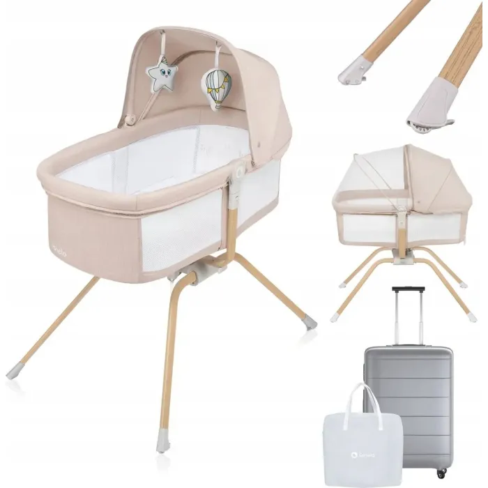 Кроватка Lionelo приставна Malin Evo BEIGE NATURAL Фото 8