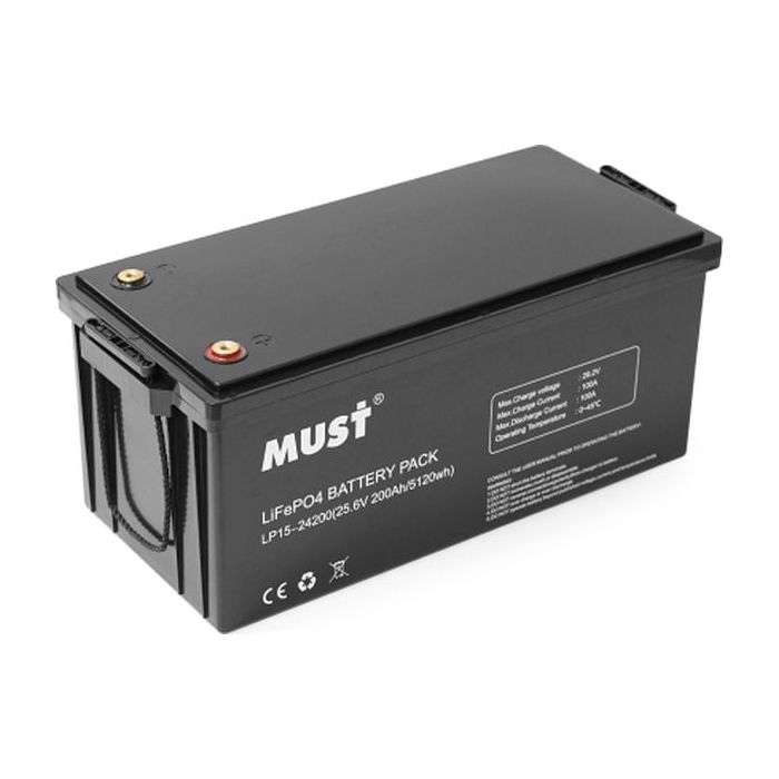 Батарея LiFePo4 Must 25.6V - 200Ah Фото