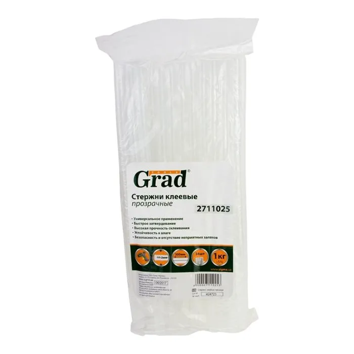 Клеевые стержни Grad 11.2×300мм 1кг прозрачные Фото