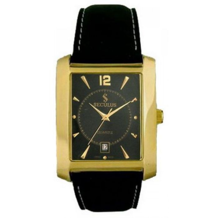 Наручные часы Seculus 4419.1.505 black ap-g, pvd, black leather Фото