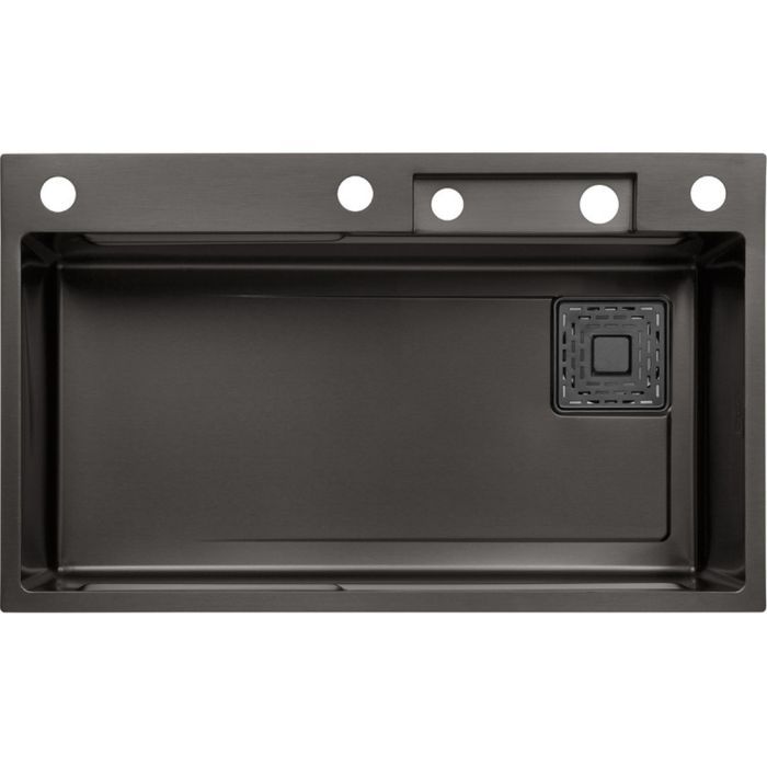 Мойка кухонная Kroner SchwarzeSET7545HM Фото