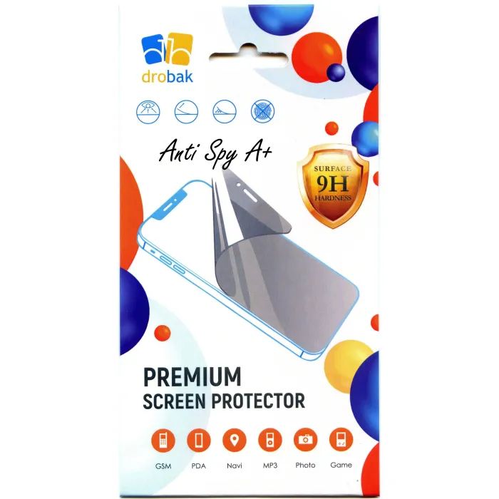 Стекло защитное Drobak Anty Spy Samsung Galaxy A16 (Black) Фото