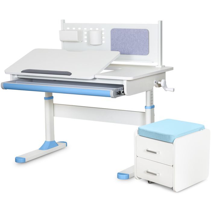 Парта ErgoKids Blue (парта + тумба) Фото
