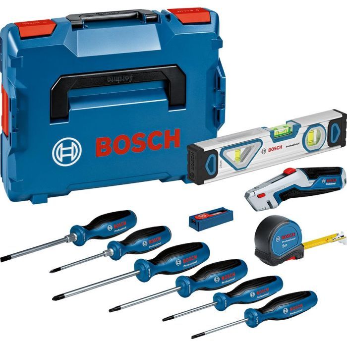 Набор инструментов Bosch 19 шт, рулетка 5м, рівень 25см Фото