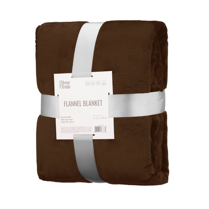 Плед Ardesto Flannel 160х200см, 100% полиэстер, коричневый Фото