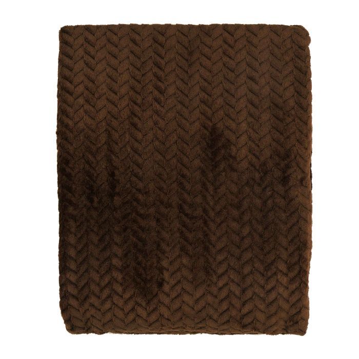 Плед Ardesto Jacquard Braid 160х200см, 100 поліестер, коричневи Фото 1