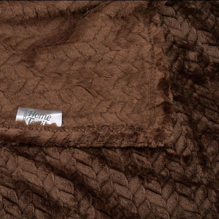 Плед Ardesto Jacquard Braid 160х200см, 100 поліестер, коричневи Фото 3