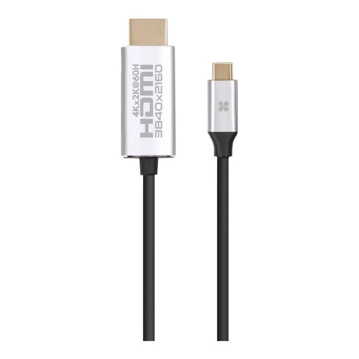 Кабель мультимедийный Promate USB-C to HDMI M 1.5m grey Фото