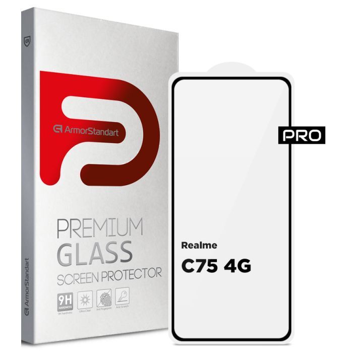 Стекло защитное Armorstandart Pro Realme C75 4G Black Фото
