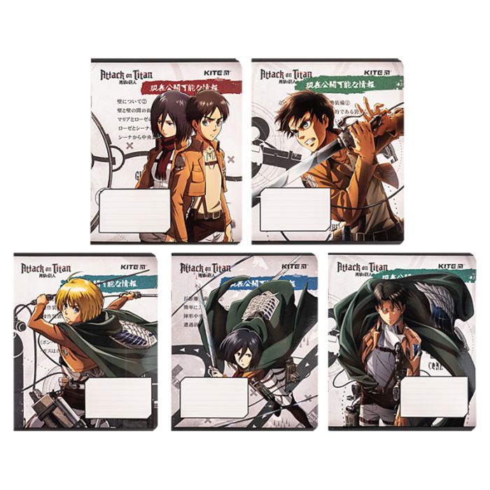 Тетрадь Kite Attack on Titan, 12 листов, клетка Фото