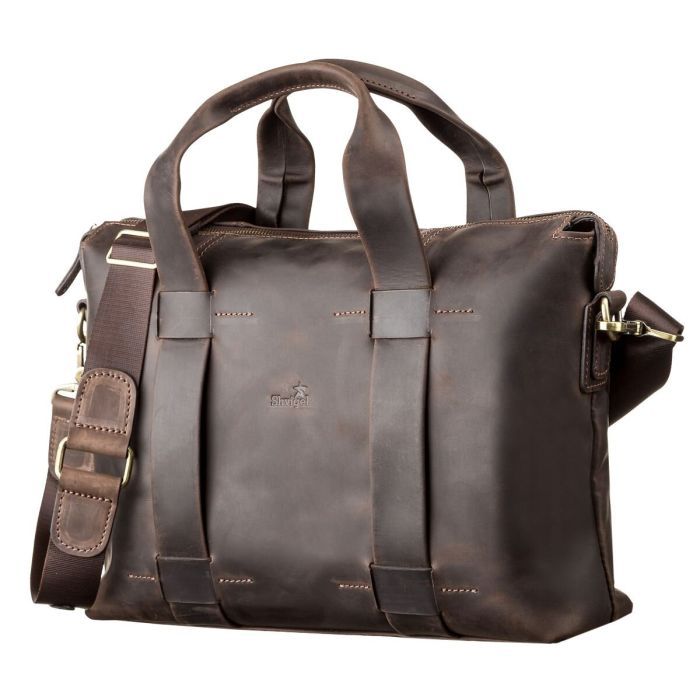 Сумка Shvigel Кожаная Коричневая Фото