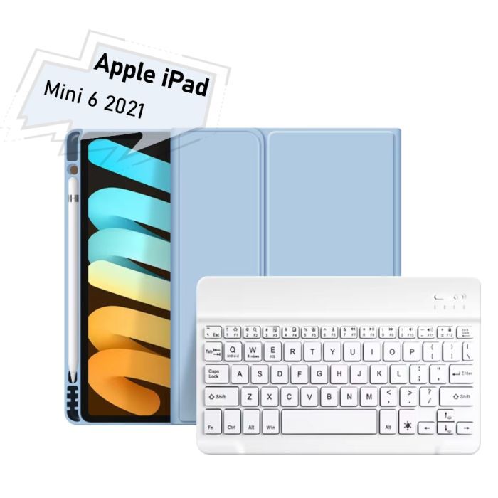Чехол для планшета BeCover with keyboard Apple iPad Mini 6 2021 Light Blue Фото