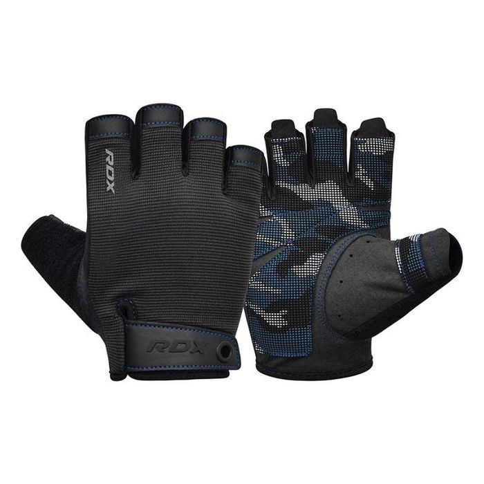 Перчатки для фитнеса RDX T2 Half Blue L Фото