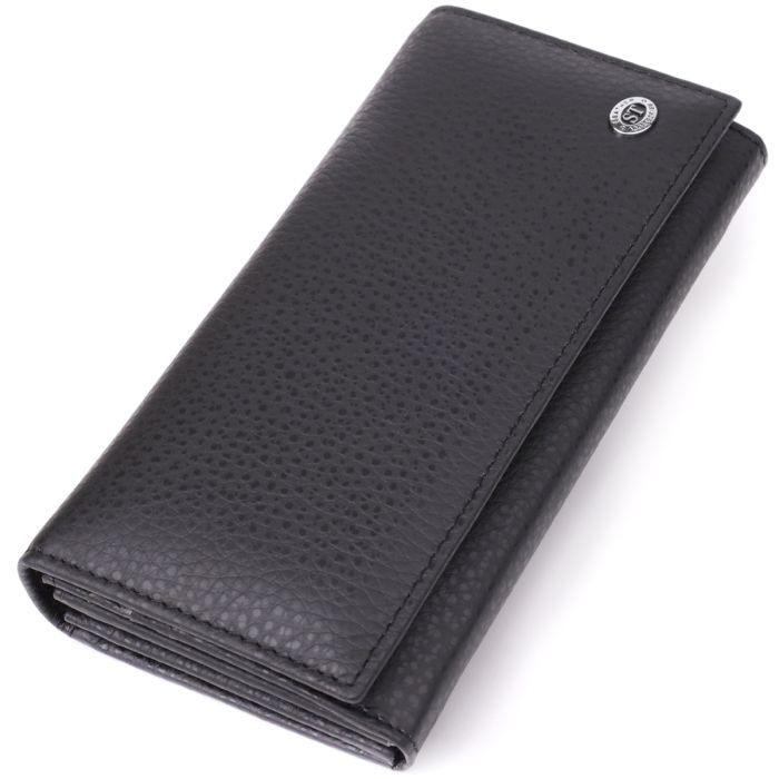 Кошелек ST Leather Из натуральной кожи Черный Фото