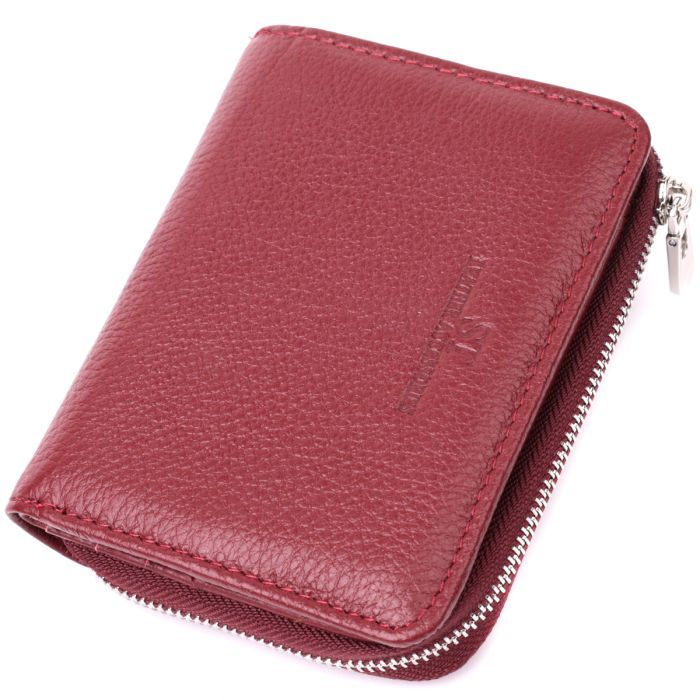 Кошелек ST Leather Из натуральной кожи Бордовый Фото