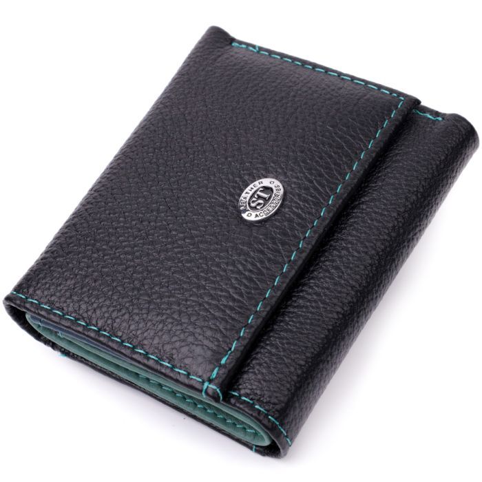 Кошелек ST Leather Из натуральной кожи Черный Фото