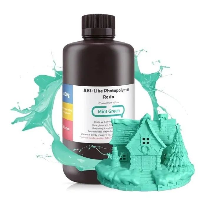 Фотополимерная смола ELEGOO Resin, ABS-like 1кг, green mint Фото