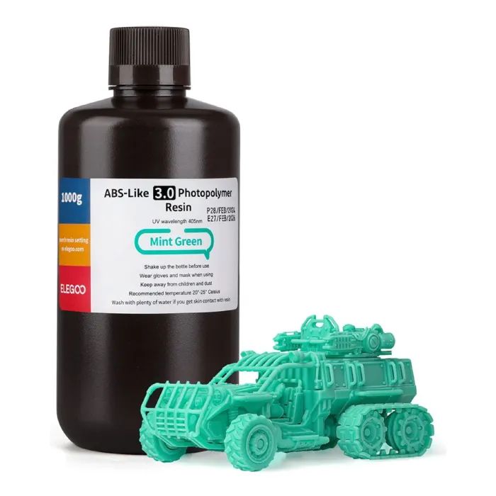 Фотополимерная смола ELEGOO Resin, ABS-like 3.0 1кг, green mint Фото