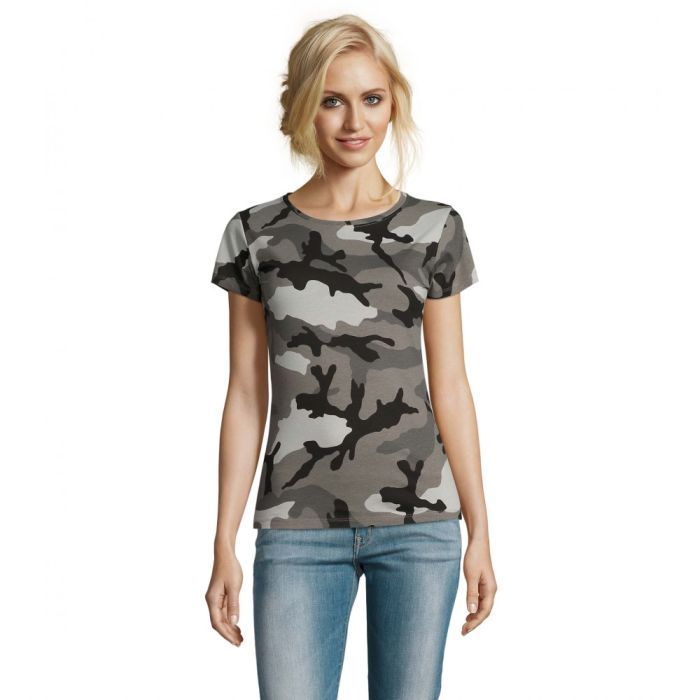 Футболка Sol's Camo women сірий камо XXL Фото