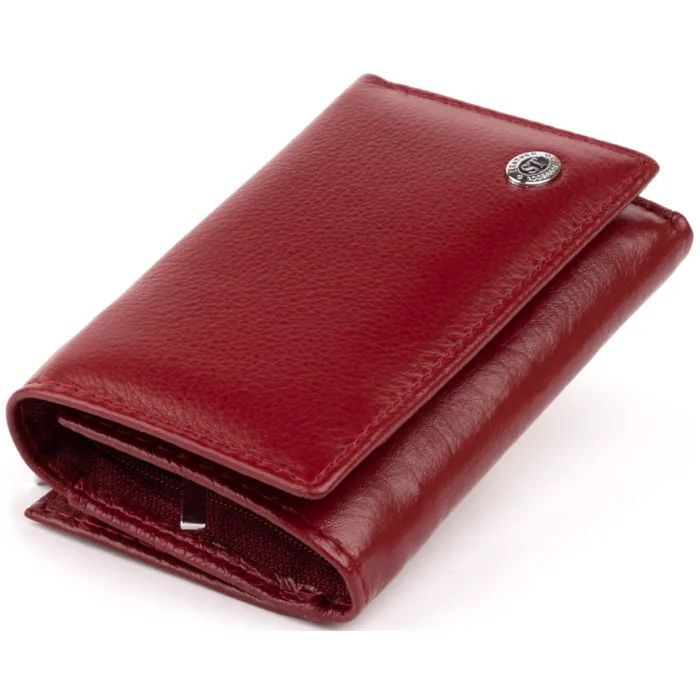Портмоне ST Leather Из кожи Бордовое Фото