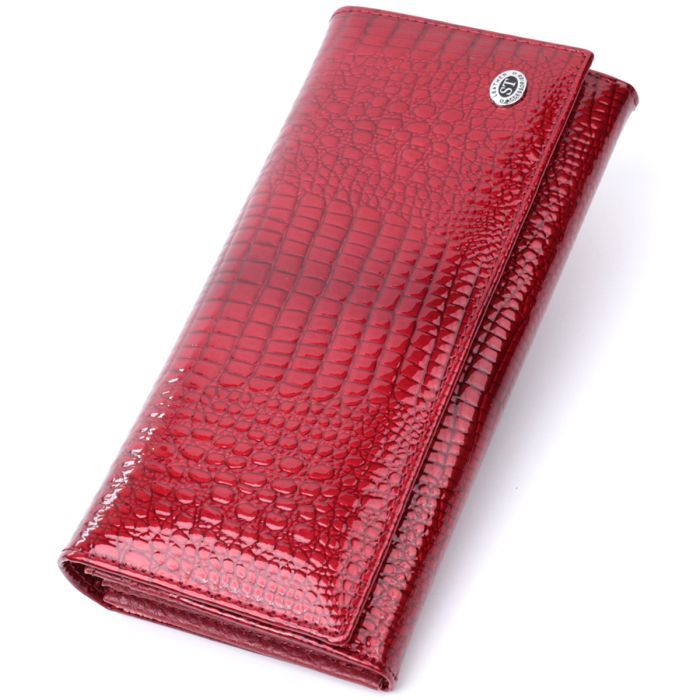 Кошелек ST Leather Из натуральной кожи Красный Фото