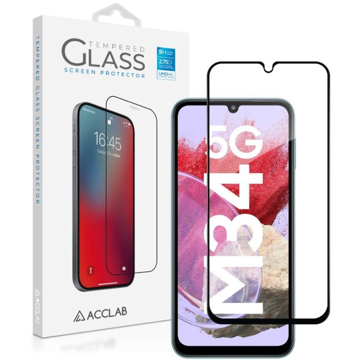 Стекло защитное ACCLAB Full Glue Samsung M34 5G Black Фото