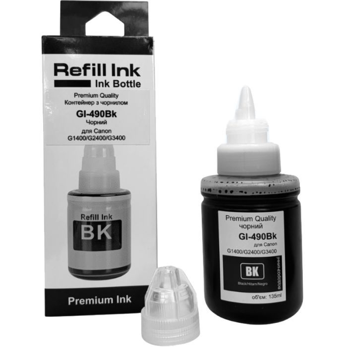 Чернила Premium Quality Canon GI-490Bk 135мл Black Фото