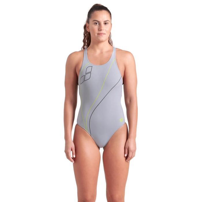 Купальник Arena Trail Swimsuit V Back 009022-520 Сірий 40 Фото
