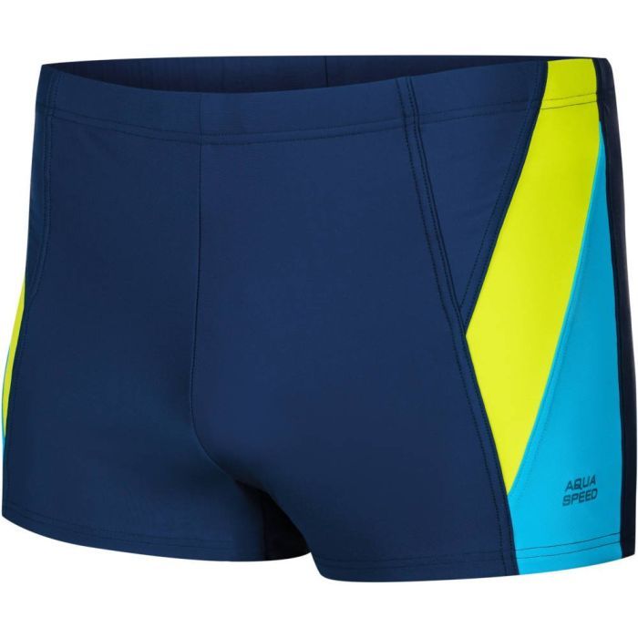Плавки Aqua Speed Logan 226-426 темно-синій, блакитний, жовтий S Фото