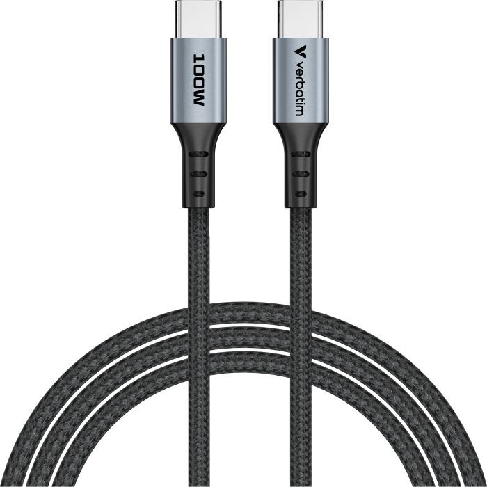 Дата кабель Verbatim USB-C to USB-C 1.2m 100W black Фото