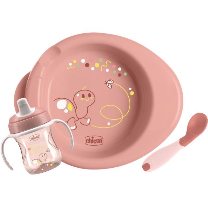 Набор детской посуды Chicco Set Prima Pappa 6м+ Рожевий Фото