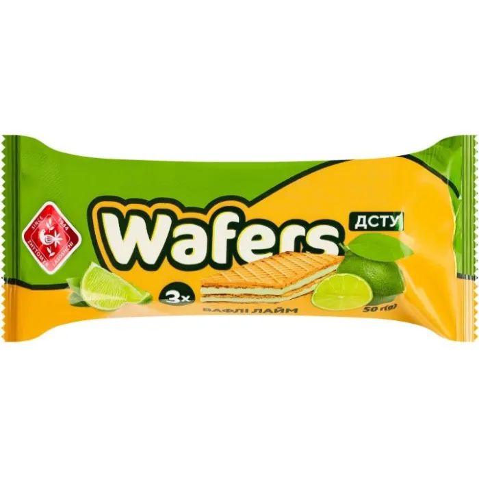 Вафли Житомирські ласощі с начинкой Wafers лайм 50 г Фото
