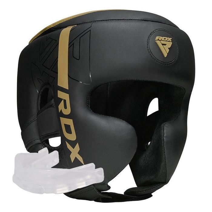Боксерский шлем RDX F6 Kara Matte Golden S Фото