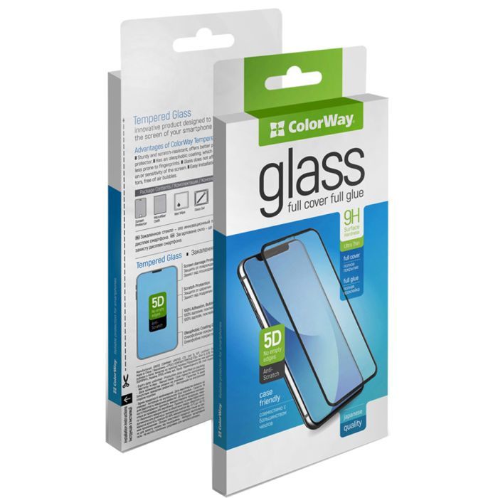 Стекло защитное ColorWay 9H FC glue Samsung Galaxy A07 black Фото