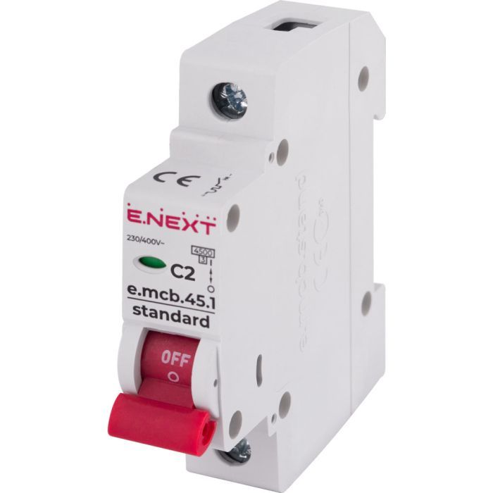 Автоматический выключатель E.NEXT 1-п e.mcb.stand. 2А C ( 4,5кА) Фото