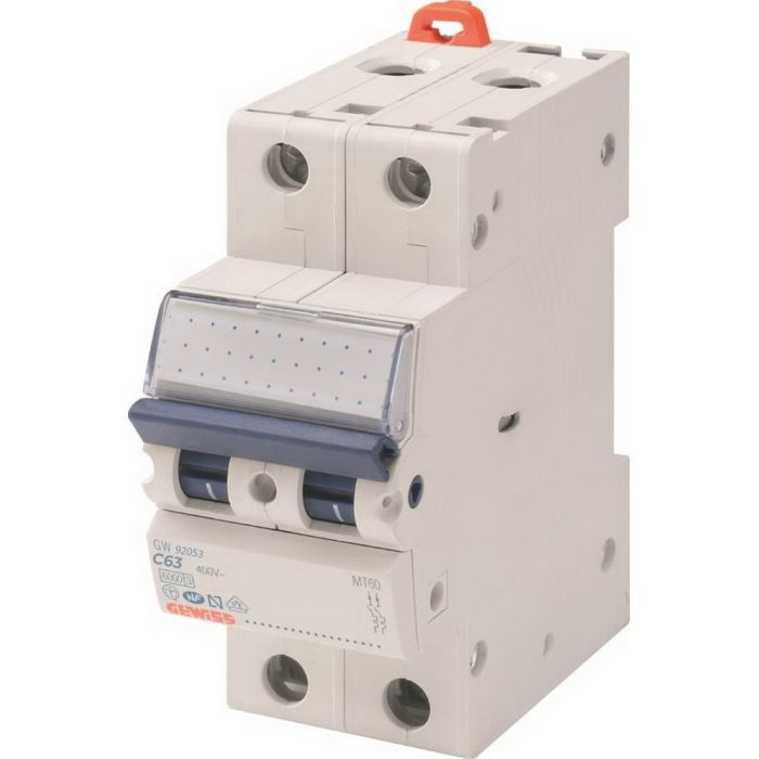 Автоматический выключатель GEWISS 2-п. 63A 6kA С Фото