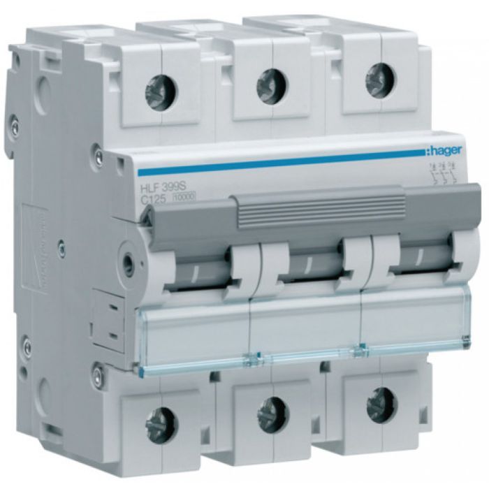 Автоматический выключатель Hager 3-п. C 125А (10kA) (B) Фото