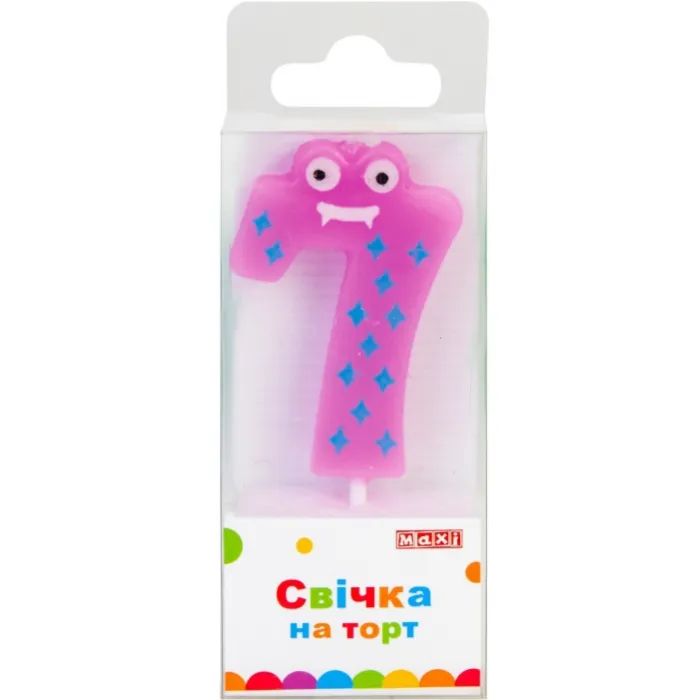 Свеча Maxi "7" 4,5 см, на торт Фото