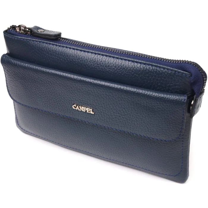 Сумка Canpellini З натуральної шкіри Синя Фото