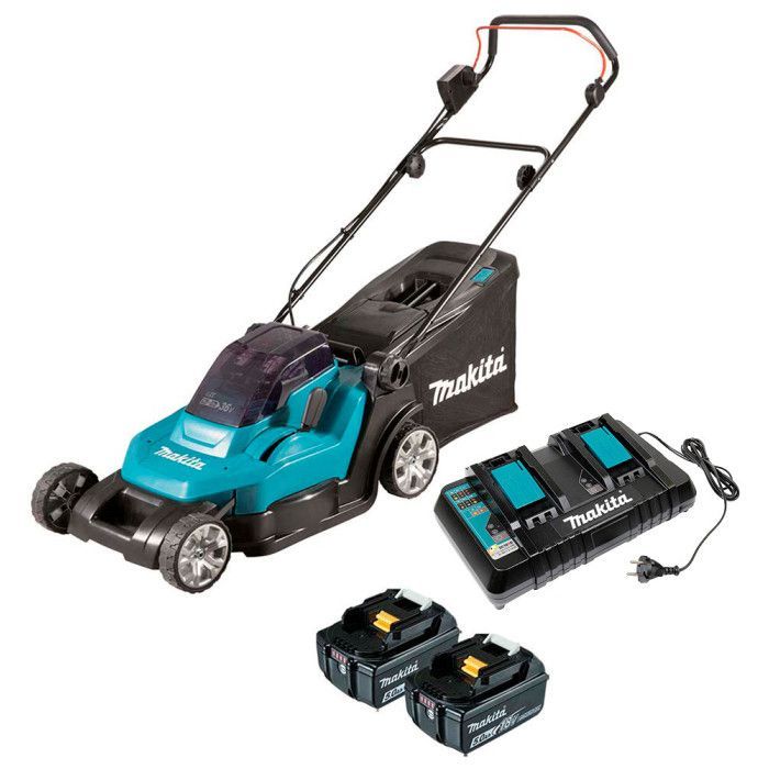 Газонокосилка Makita LXT, 18V+18V,,2x5Ah, DC18RD, 430мм Фото